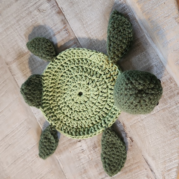 HANDMADE SUPER CUTE TURTLE 5" DRINK COASTER - Picture 1 of 3